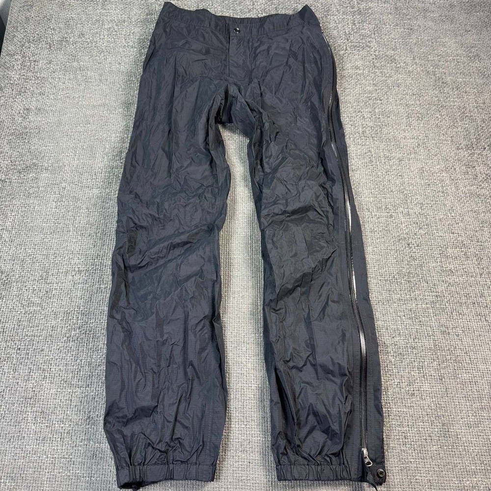 Patagonia H2No Torrentshell Rain Pants Womens Medium Black Full Side Zip Ripstop
